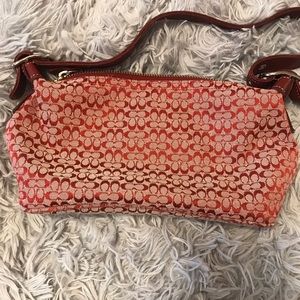 Authentic Red Coach Handbag